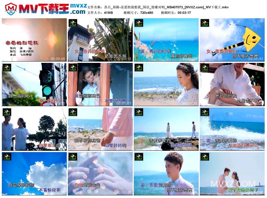 苏月_祁隆-亲爱的别想我_国语_情歌对唱_MB407073